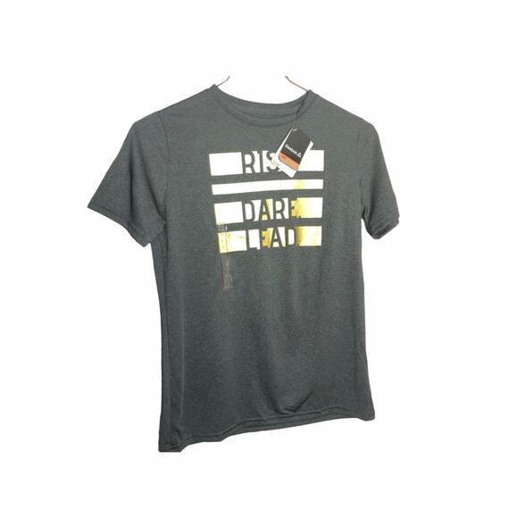 Reebok Boys Gray Graphic Tee Sz L - Picture 1 of 12